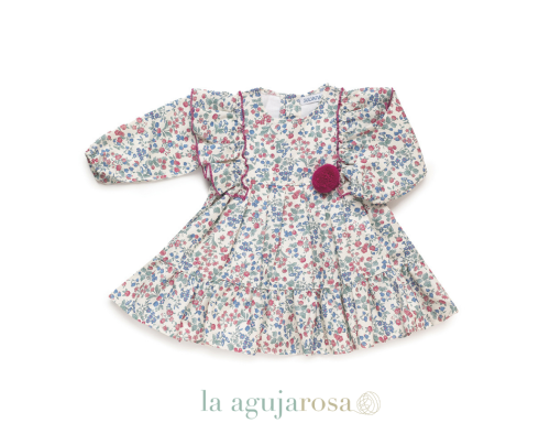 VESTIDO 2 VOLANTES FLORES DE LA COLECCIÓN RITMO DE JULIANA