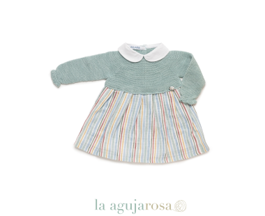 VESTIDO CUERPO DE PUNTO RAYADO DE LA COLECCIÓN ACUARELA... 2