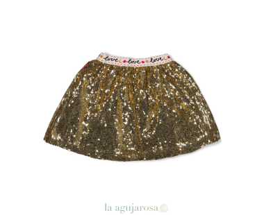 FALDA CON LENTEJUELAS DE ALGODÓN ORGÁNICO DE JUBEL 2