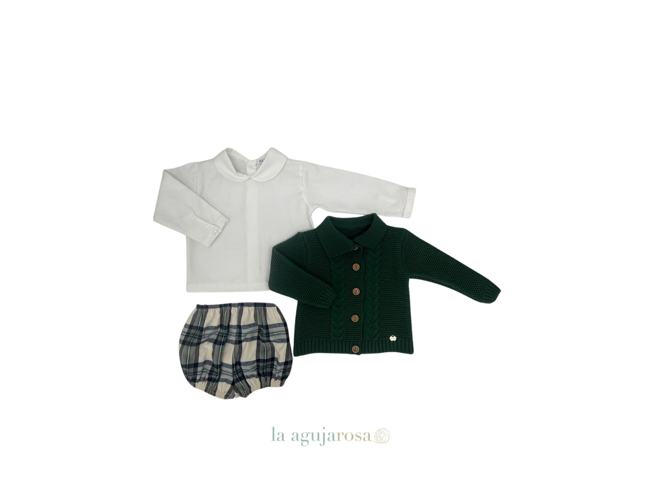 CONJUNTO CHAQUETA CUADROS 2 TRENZAS DE LA...