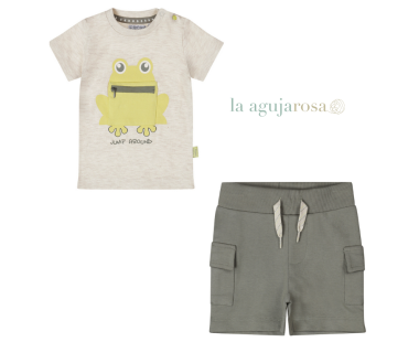 CONJUNTO DE NIÑO DIRKJE BLANCO ROTO RANA MÉLANGE