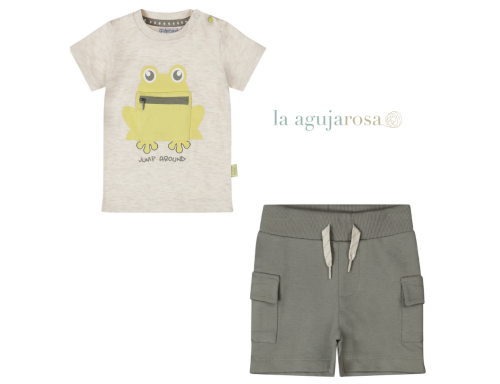 CONJUNTO DE NIÑO DIRKJE BLANCO ROTO RANA MÉLANGE