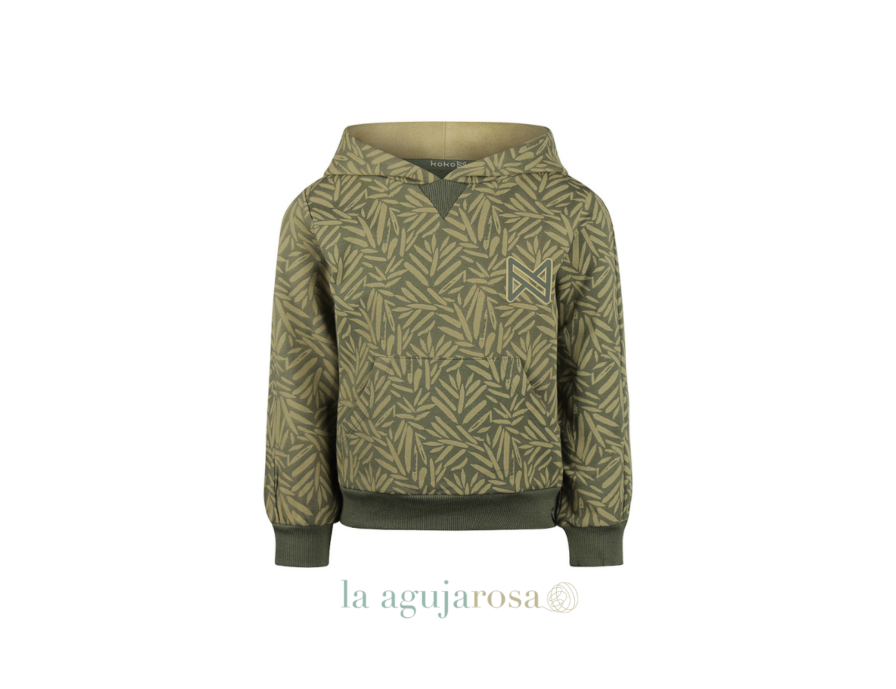 CONJUNTO SUDADERA CON CAPUCHA VERDE MILITAR Y...
