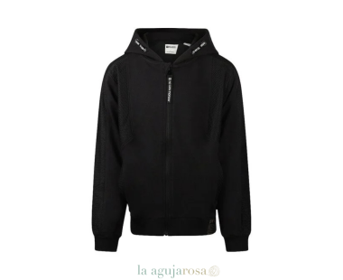 SUDADERA NEGRA CON CAPUCHA DE NO WAY MONDAY 2