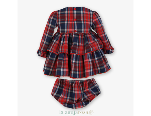 VESTIDO BRAGUITA BEBÉ CUADRO ESCOCÉS DE MIRANDA