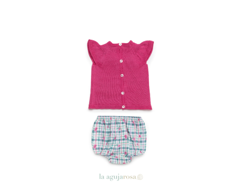 CONJUNTO BRAGA TELA CUADROS DE LA COLECCIÓN CEREZA DE JULIANA