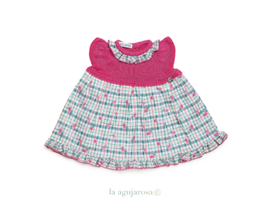 VESTIDO CUERPO DE PUNTO CUADROS DE LA COLECCIÓN CEREZA DE... 2