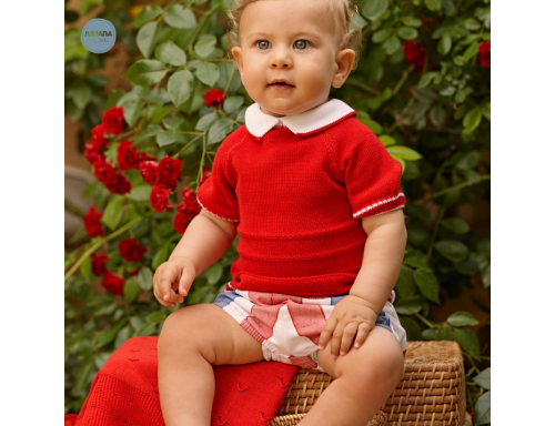 CONJUNTO PANTALÓN TELA RAYADA DE LA COLECCIÓN SANDÍA DE JULIANA