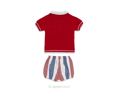 CONJUNTO PANTALÓN TELA RAYADA DE LA COLECCIÓN SANDÍA DE JULIANA