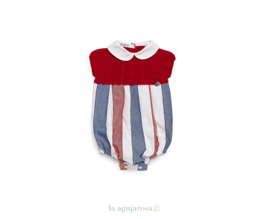 PELELE CUERPO DE PUNTO Y TELA RAYADA DE LA COLEECIÓN...