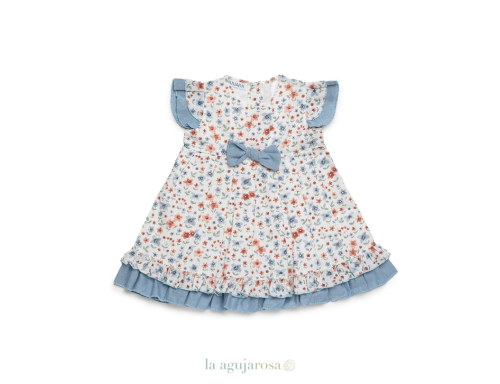 VESTIDO CORTADO CINTURA 2 VOLANTES DE LA COLECCIÓN FRAMBUESA DE JULIANA