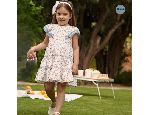 VESTIDO 2 VOLANTES CUELLO VOLANTE DE LA COLECCIÓN FRAMBUESA DE JULIANA