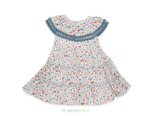 VESTIDO 2 VOLANTES CUELLO VOLANTE DE LA COLECCIÓN FRAMBUESA DE JULIANA