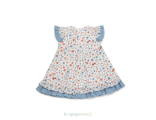 VESTIDO CORTADO CINTURA 2 VOLANTES DE LA COLECCIÓN FRAMBUESA DE JULIANA