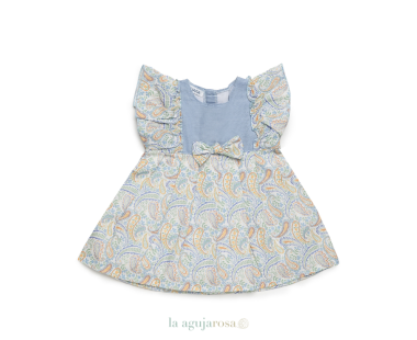 VESTIDO CORTADO CINTURA HOMBRERAS CACHEMIRA DE LA... 2