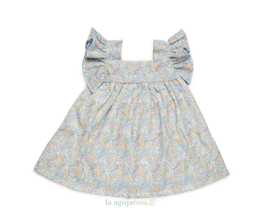 VESTIDO CORTADO CINTURA CACHEMIRAS LAZO DE LA COLECCIÓN... 2