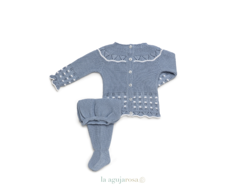 CONJUNTO 2P LIN EMPIECE CALADO FLOR DE LA COLECCIÓN MANDARINA DE JULIANA