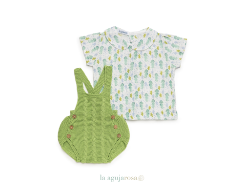 PETO PUNTO TRENZAS CON CAMISA CABALLITO MAR DE LA COLECCIÓN LIMA DE JULIANA