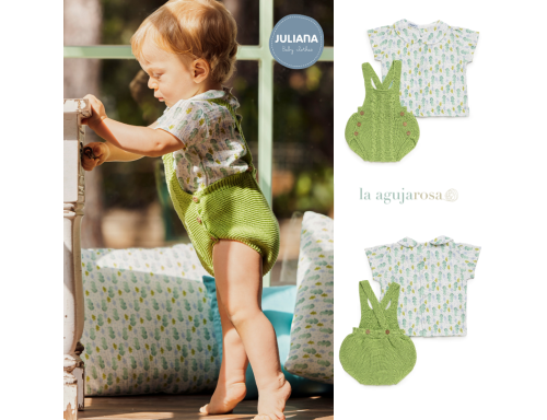 PETO PUNTO TRENZAS CON CAMISA CABALLITO MAR DE LA COLECCIÓN LIMA DE JULIANA