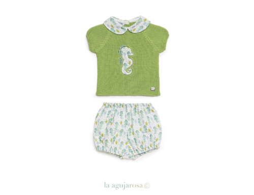 CONJUNTO PANTALÓN TELA CABALLITOS DE MAR DE LA COLECCIÓN LIMA DE JULIANA