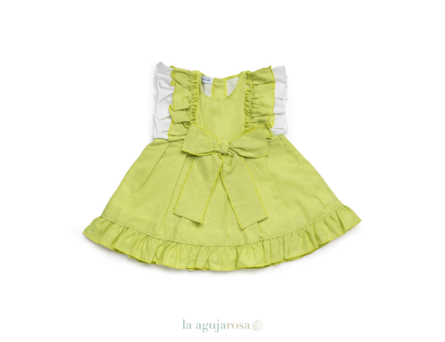 VESTIDO CORTADO CINTURA 2 VOLANTES DE LA COLECCIÓN LIMA DE JULIANA