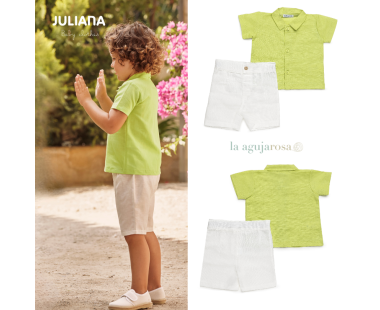 CONJUNTO CAMISA NIÑO MANGA CORTA DE LA COLECCIÓN LIMA DE...