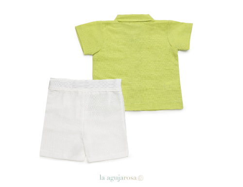CONJUNTO CAMISA NIÑO MANGA CORTA DE LA COLECCIÓN LIMA DE JULIANA