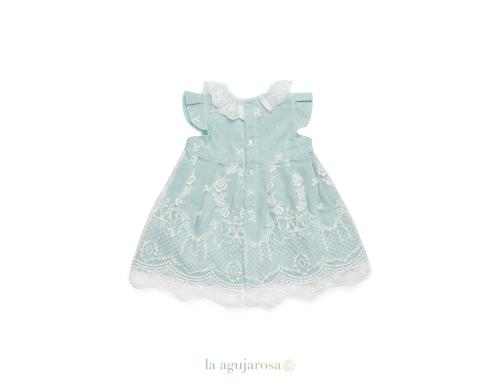 VESTIDO CORTADO CINTURA ENCAJE 2 COLORES DE LA COLECCIÓN MENTA DE JULIANA