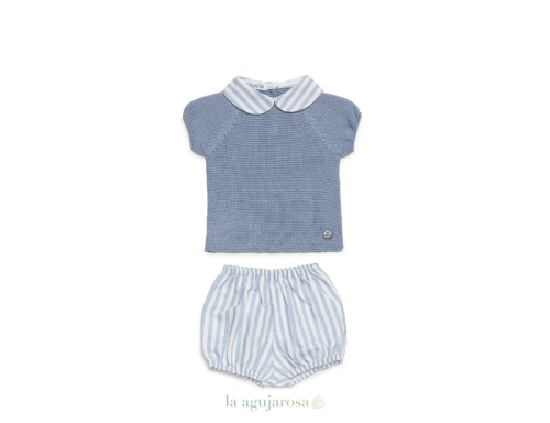 CONJUNTO PANTALÓN TELA RAYADA DE LA COLECCIÓN LIMONADA DE JULIANA