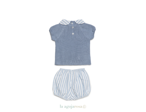 CONJUNTO PANTALÓN TELA RAYADA DE LA COLECCIÓN LIMONADA DE JULIANA