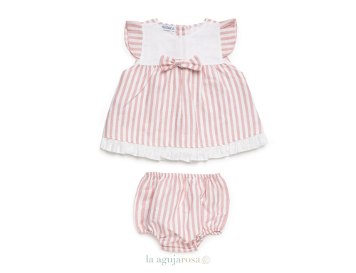 JESUSITO CON BRAGA EN TELA RAYADA DE LA COLECCIÓN LIMONADA DE JULIANA