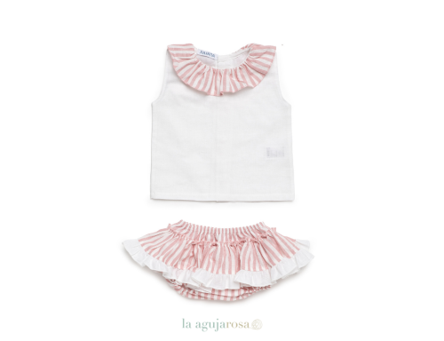 CONJUNTO CAMISA NIÑA RAYADA DE LA COLECCIÓN LIMONADA DE JULIANA
