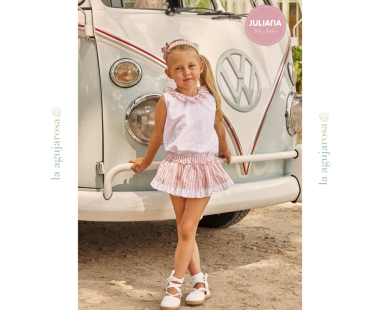 CONJUNTO CAMISA NIÑA RAYADA DE LA COLECCIÓN LIMONADA DE...