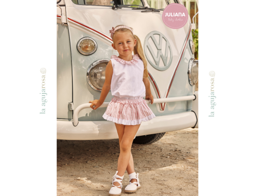 CONJUNTO CAMISA NIÑA RAYADA DE LA COLECCIÓN LIMONADA DE JULIANA