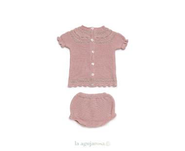 CONJUNTO BRAGA PUNTO CANESÚ MOTAS DE LA COLECCIÓN MIEL DE... 2