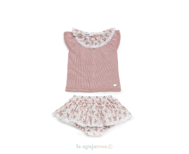 CONJUNTO BRAGA VOLANTES TELA KOALAS DE LA COLECCIÓN MIEL...