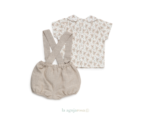 PETO TELA LINO CON CAMISA DE KOLAS DE LA COLECCIÓN MIEL DE JULIANA