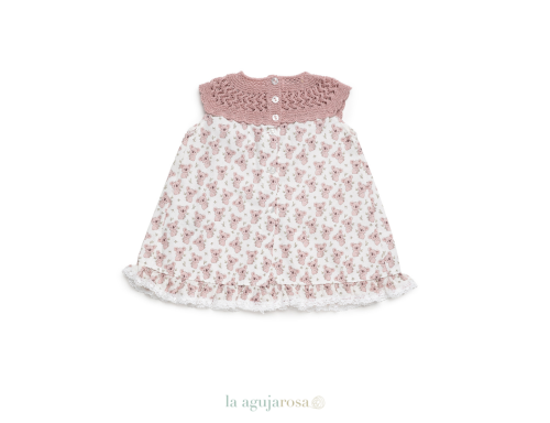 VESTIDO CUERPO DE PUNTO TELA KOALAS DE LA COLECCIÓN MIEL DE JULIANA
