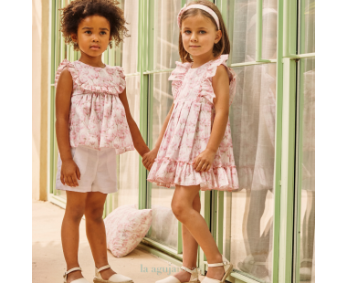 CONJUNTO PANTALÓN CAMISA NIÑA FLORES DE LA COLECCIÓN...