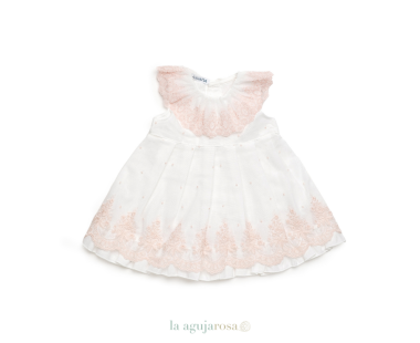 VESTIDO CORTADO CINTURA ENCAJE VOLANTE DE LA COLECCIÓN...