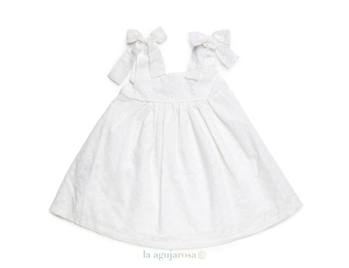 VESTIDO CORTADO CINTURA ENCAJE 2 LAZOS DE LA COLECCIÓN AZÚCAR DE JULIANA