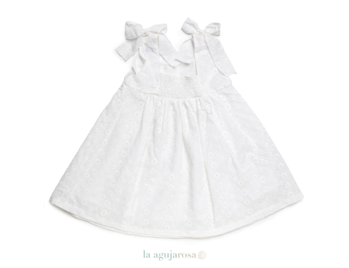 VESTIDO CORTADO CINTURA ENCAJE 2 LAZOS DE LA COLECCIÓN AZÚCAR DE JULIANA