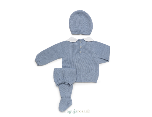 CONJUNTO 3 P BORDADO GLOBO DE LA COLECCIÓN MELOCOTÓN DE JULIANA