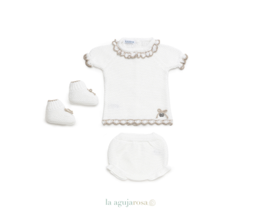 CONJUNTO BRAGA PUNTO ONDAS DE LA COLECCIÓN AZAHAR DE JULIANA