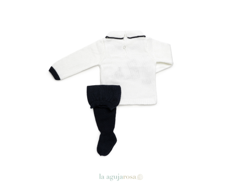 CONJUNTO 2P LISO BORDADO OSO DE LA COLECCIÓN PIÑÓN DE JULIANA