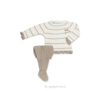 CONJUNTO 2P RAYADO DE LA COLECCIÓN CANELA DE JULIANA