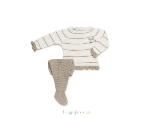 CONJUNTO 2P RAYADO DE LA COLECCIÓN CANELA DE JULIANA