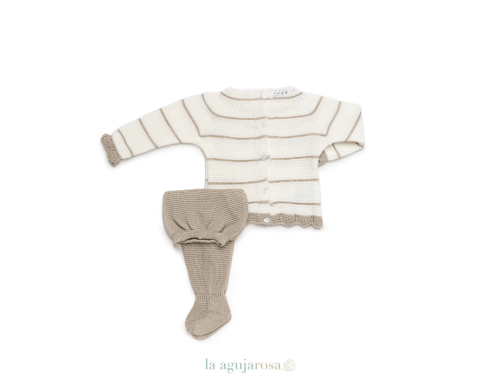 CONJUNTO 2P RAYADO DE LA COLECCIÓN CANELA DE JULIANA