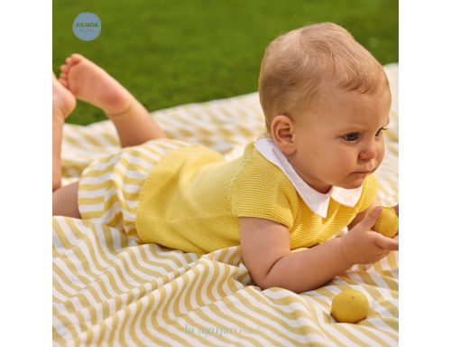 CONJUNTO PANTALÓN TELA RAYADA DE LA COLECCIÓN LIMÓN DE JULIANA