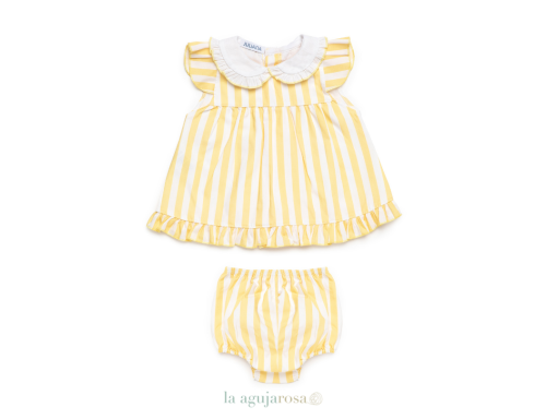 JESUSITO CON BRAGA TELA RAYADA DE LA COLECCIÓN LIMÓN DE JULIANA